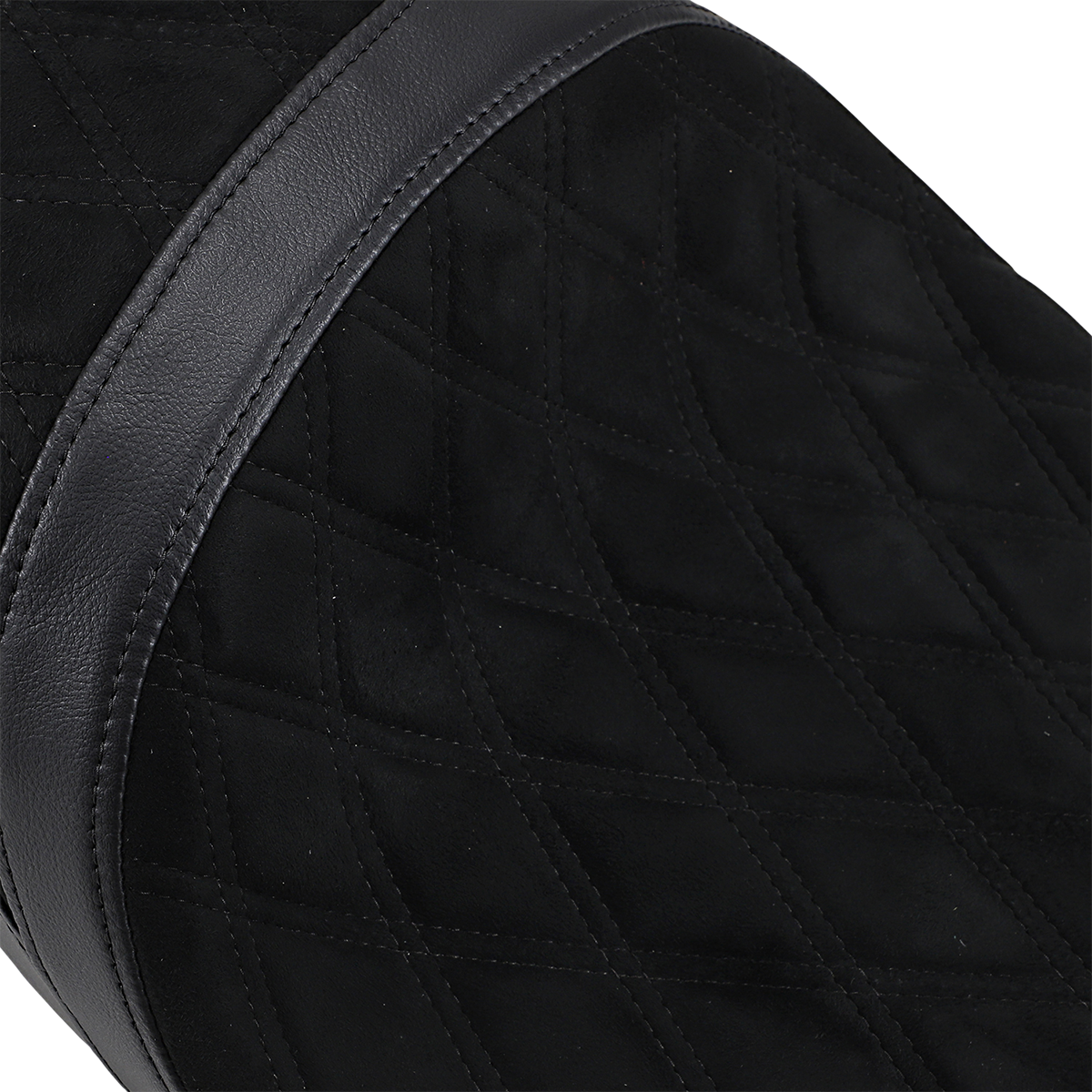 DRAG SPECIALTIES SEATS Low Touring Seat - Vinyl/Faux Suede - Diamond - Ness Winged Tanks - FL '08-'23 0801-1078