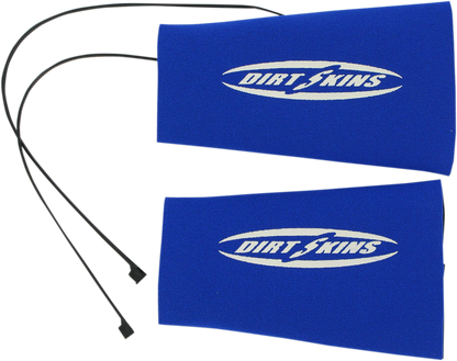 SCHAMPA & DIRT SKINS Fork Covers - 2 mm Neoprene - Blue/White - Standard DSFRKSKN01-2