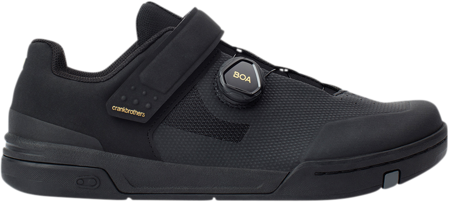 CRANKBROTHERS Stamp BOA® Flat Shoes - Black/Gold - US 12 STB01080A-12.0