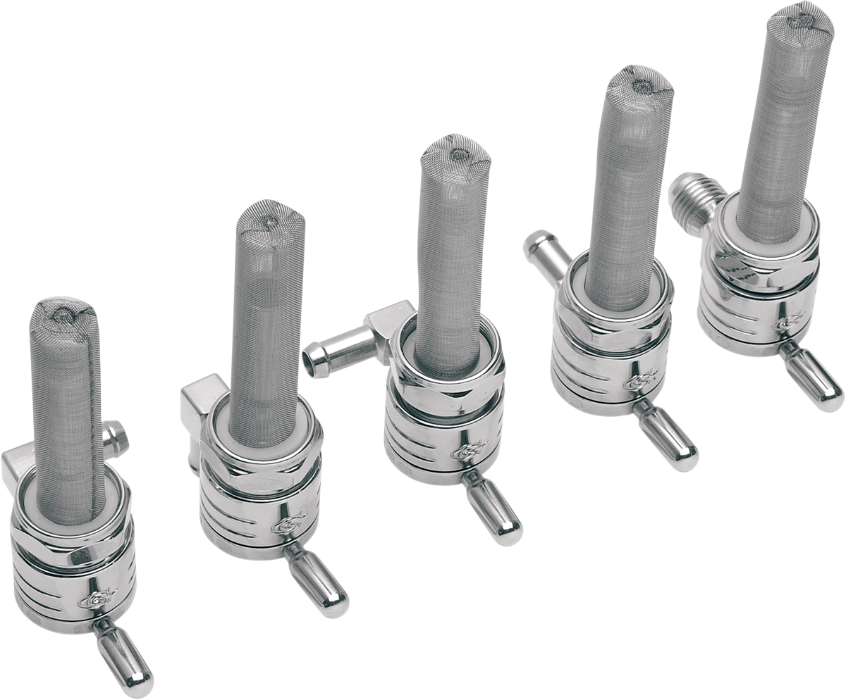 GOLAN PRODUCTS "Click-Slick" Fuel Petcock - Backward - Chrome - 22mm 76-312B-CS