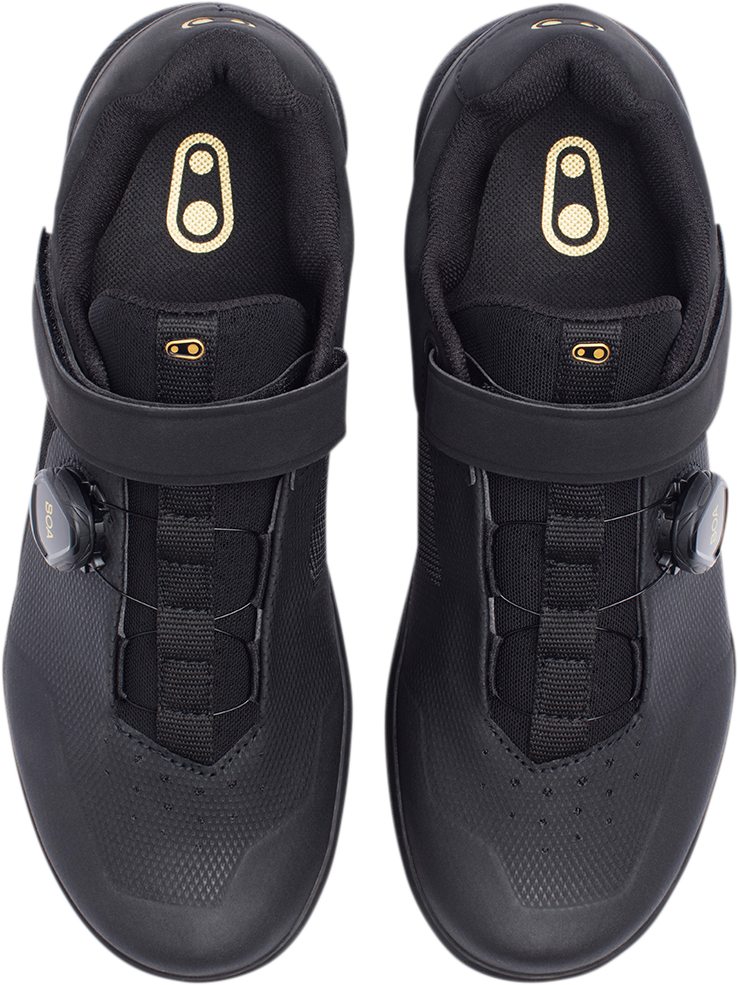 CRANKBROTHERS Stamp BOA® Flat Shoes - Black/Gold - US 12.5 STB01080A-12.5