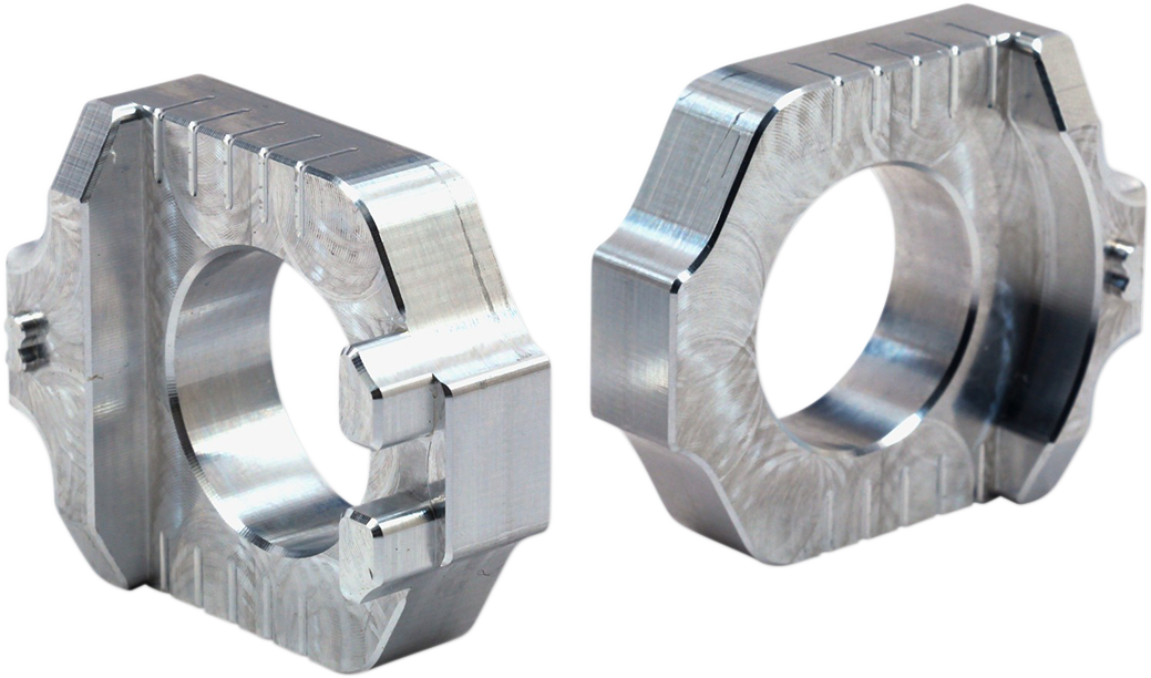 WORKS CONNECTION Elite Axle Block - Silver - Yamaha 17-320