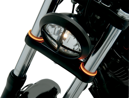 CUSTOM DYNAMICS WRAPZ® Fork Lights - 49 mm - Amber Lens TW49AA