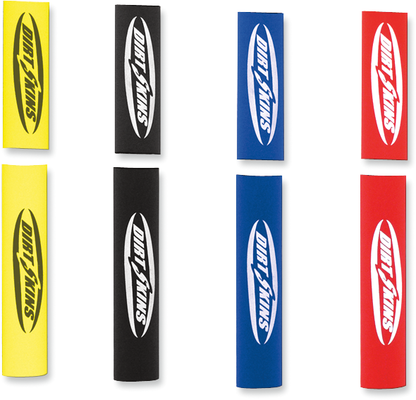 SCHAMPA & DIRT SKINS Fork Covers - 2 mm Neoprene - Red/White - Standard DSFRKSKN01-3
