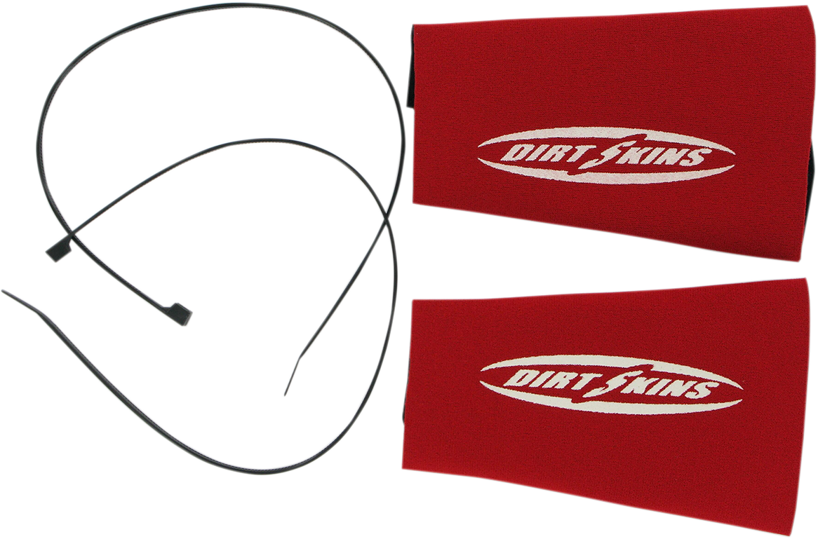 SCHAMPA & DIRT SKINS Fork Covers - 2 mm Neoprene - Red/White - Standard DSFRKSKN01-3