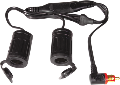 TECMATE Y-Splitter - DIN to Dual Socket Adapter O-36
