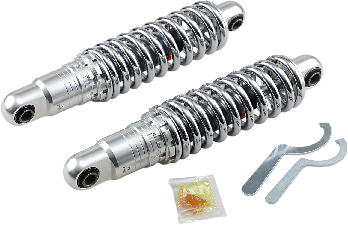 DRAG SPECIALTIES SHOCKS Premium Ride-Height Adjustable Shocks - 12" - Heavy Duty - Chrome C16-0156H