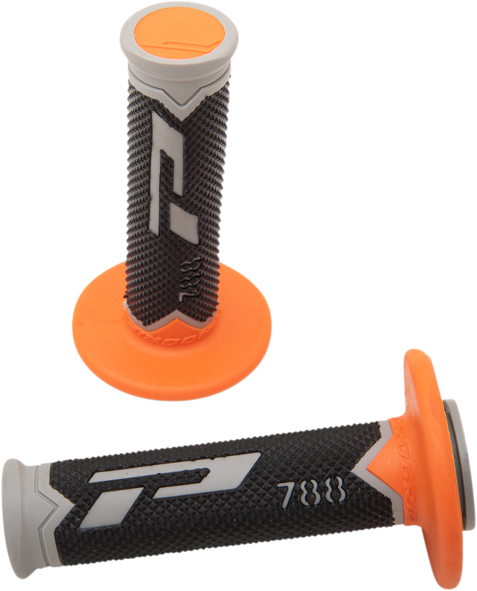 PRO GRIP Cross Triple Density 788 Grips - Gray/Orange/Black PA078800TGAC