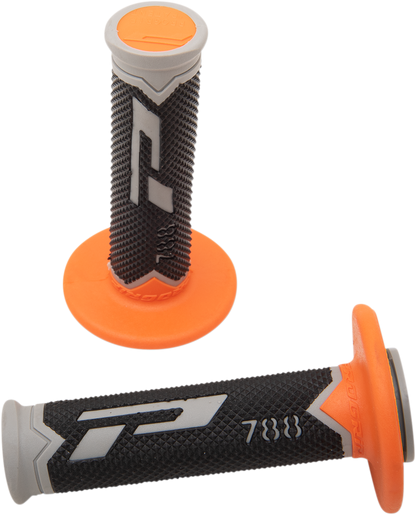 PRO GRIP Cross Triple Density 788 Grips - Gray/Orange/Black PA078800TGAC