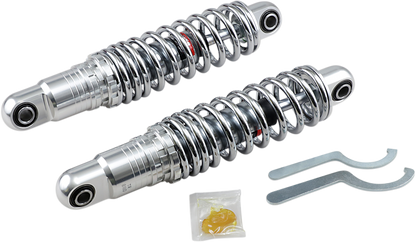 DRAG SPECIALTIES SHOCKS Premium Ride-Height Adjustable Shocks - 12" - Heavy Duty - Chrome C16-0162H