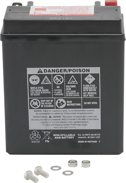 PARTS UNLIMITED AGM Battery - CTX12AABS CTX12AABS (FA)