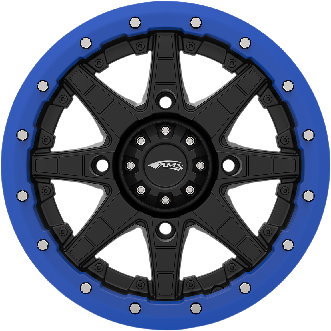 AMS Beadlock Ring - Replacement/Wheel - Roll'n 106 - Blue - 14" 14B03