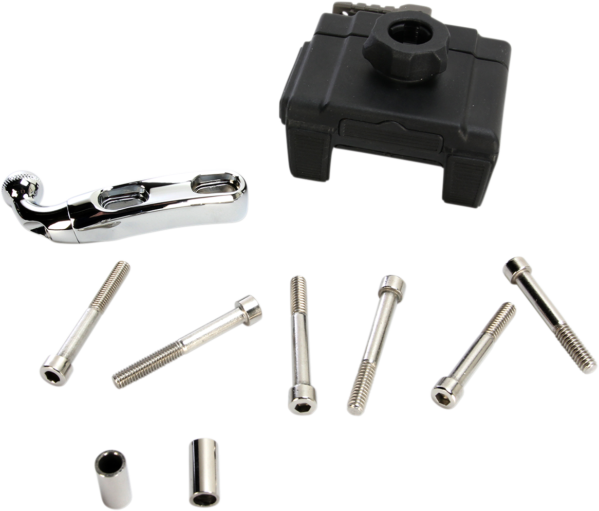 CIRO Phone Holder w/o Charger - Brake/Clutch Mount - Chrome 50310