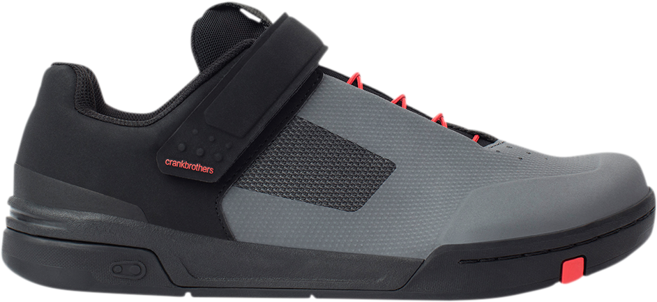 CRANKBROTHERS Stamp Speed Lace Flat Shoes - Gray/Red - US 12.5 STS07030A-12.5