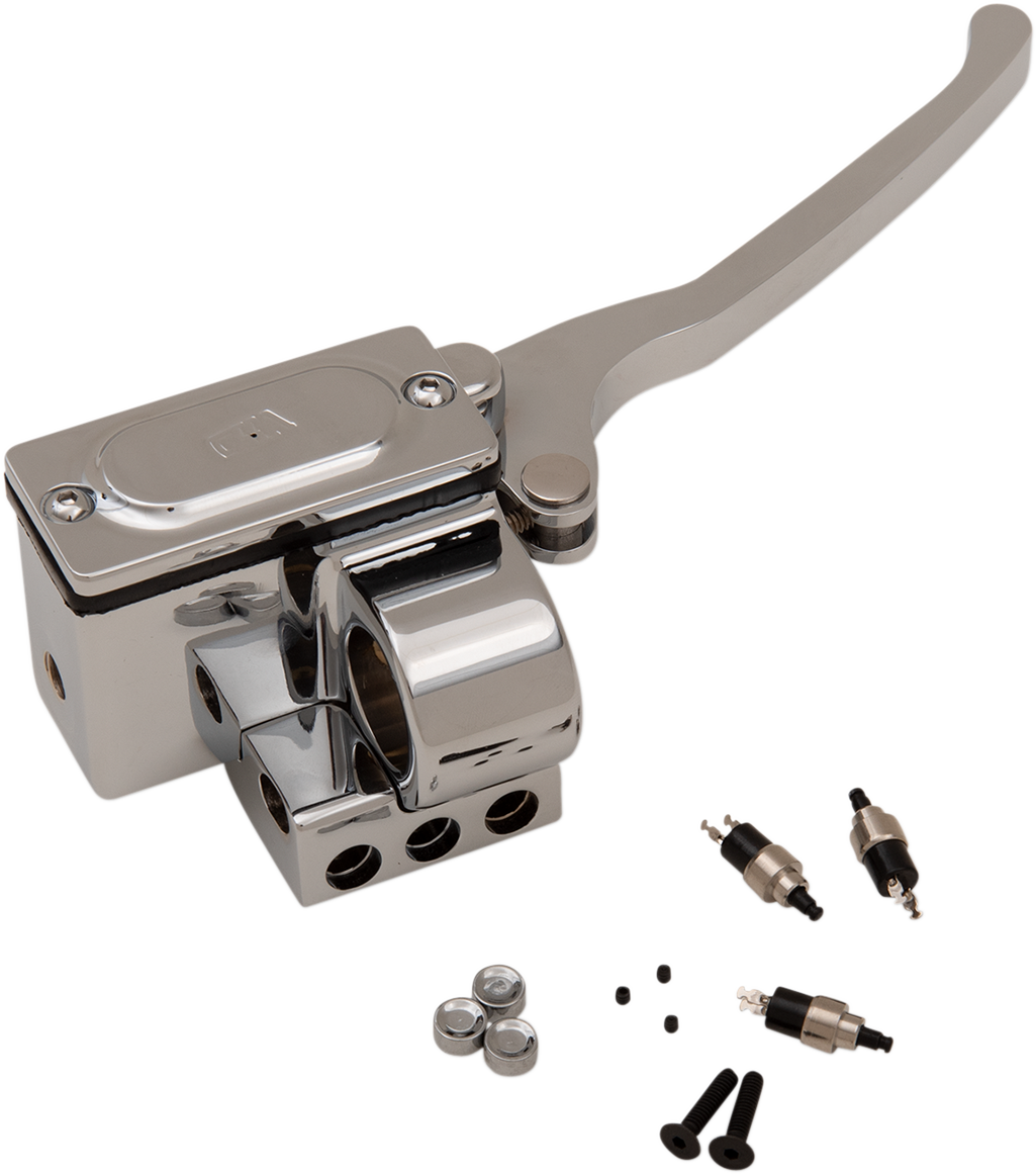 GMA ENGINEERING BY BDL Brake Master Cylinder Assembly - 5/8" - Switch - Chrome GMA-HB-5-C