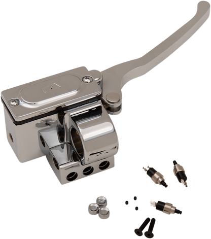 GMA ENGINEERING BY BDL Brake Master Cylinder Assembly - 5/8" - Switch - Chrome GMA-HB-5-C