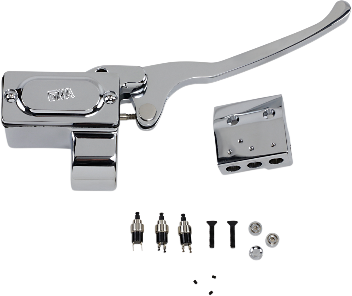 GMA ENGINEERING BY BDL Brake Master Cylinder Assembly - 5/8" - Switch - Chrome GMA-HB-5-C