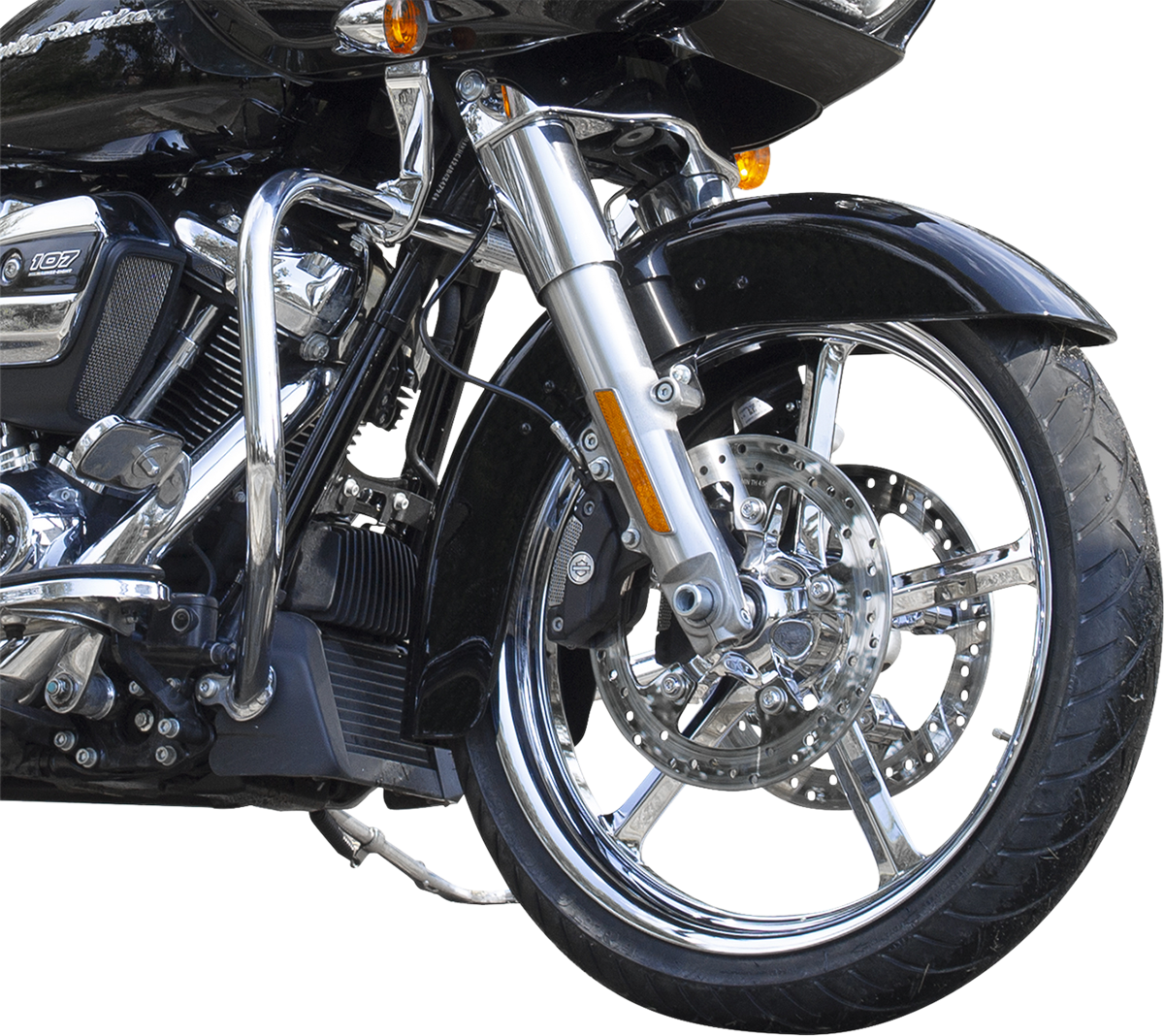 COASTAL MOTO Wheel - Rockstar - Front - Dual Disc/without ABS - Chrome - 21x3.25 - FL 1502-ROC-213-CH
