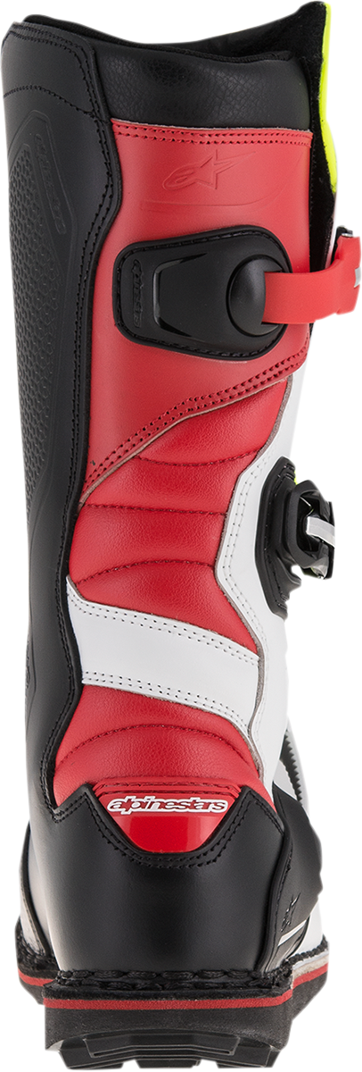 ALPINESTARS Tech-T Boots - White/Red/Yellow Fluorescent/Black - US 13 / EU 48 2004017-2351-13