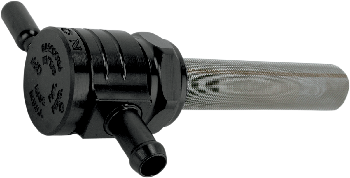 GOLAN PRODUCTS "Click-Slick" Fuel Petcock - Straight - Black - 22mm 76-312S-BLK