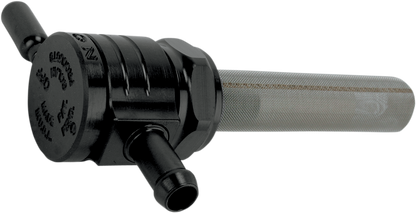 GOLAN PRODUCTS "Click-Slick" Fuel Petcock - Straight - Black - 22mm 76-312S-BLK