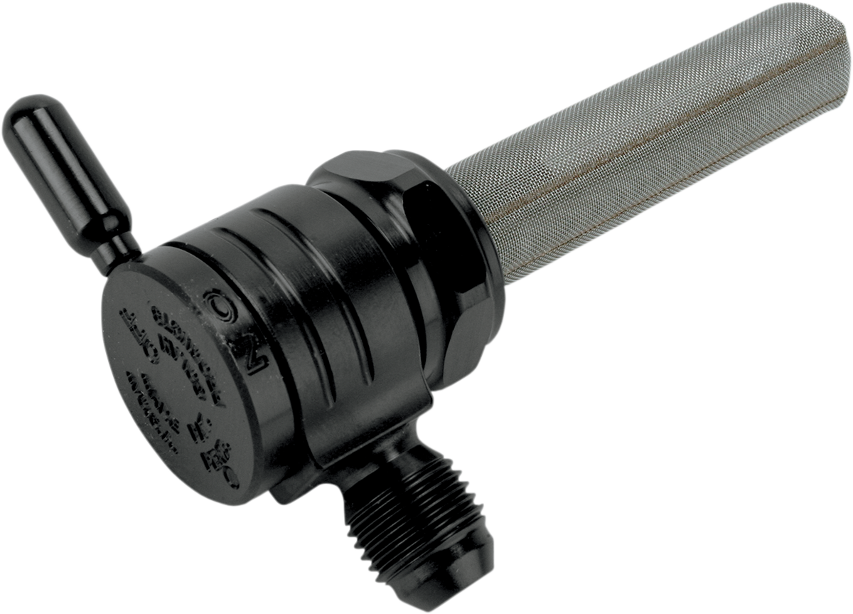 GOLAN PRODUCTS "Click-Slick" Fuel Petcock - 6-AN - Black - 22mm 76-3126-BLK