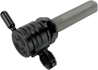GOLAN PRODUCTS "Click-Slick" Fuel Petcock - 6-AN - Black - 22mm 76-3126-BLK