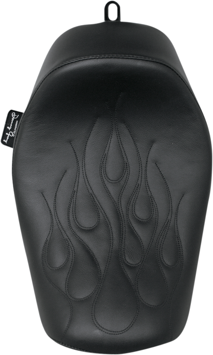 DANNY GRAY Buttcrack™ Solo Seat - Black - Flame Stitched - FXD '06-'17 22-603F