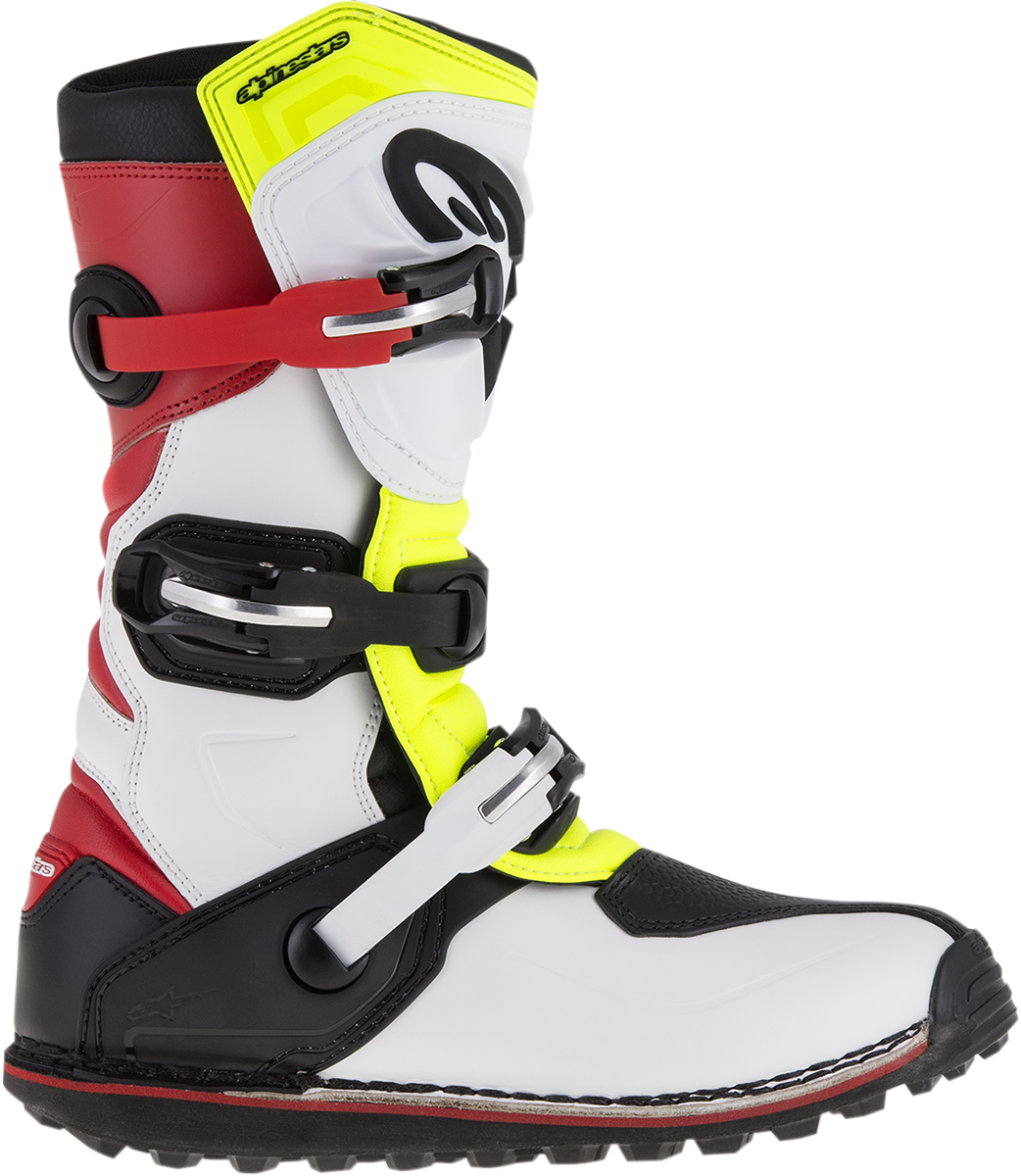 ALPINESTARS Tech-T Boots - White/Red/Yellow Fluorescent/Black - US 12 / EU 47 2004017-2351-12