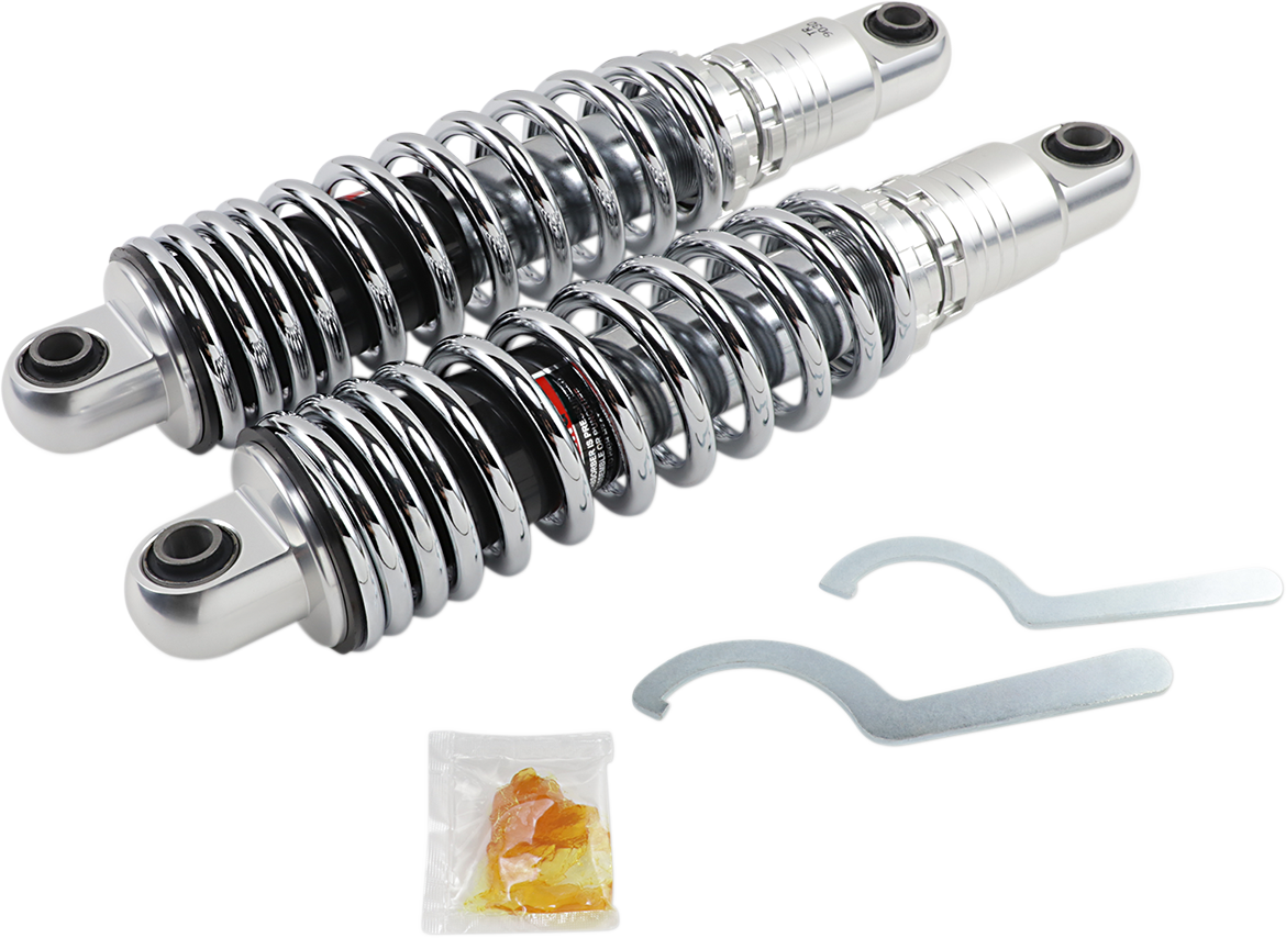 DRAG SPECIALTIES SHOCKS Premium Ride-Height Adjustable Shocks - 13" - Heavy Duty - Chrome C16-0154H