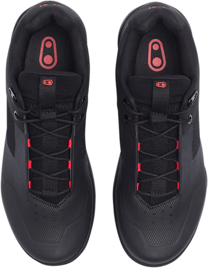 CRANKBROTHERS Stamp Lace Flat Shoes - Black/Red - US 10.5 STL01030A-10.5