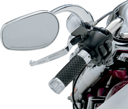 RWD V-TWIN Mirror - Contour - Side View - Oval - Chrome - Left - Each RWD-50046CL