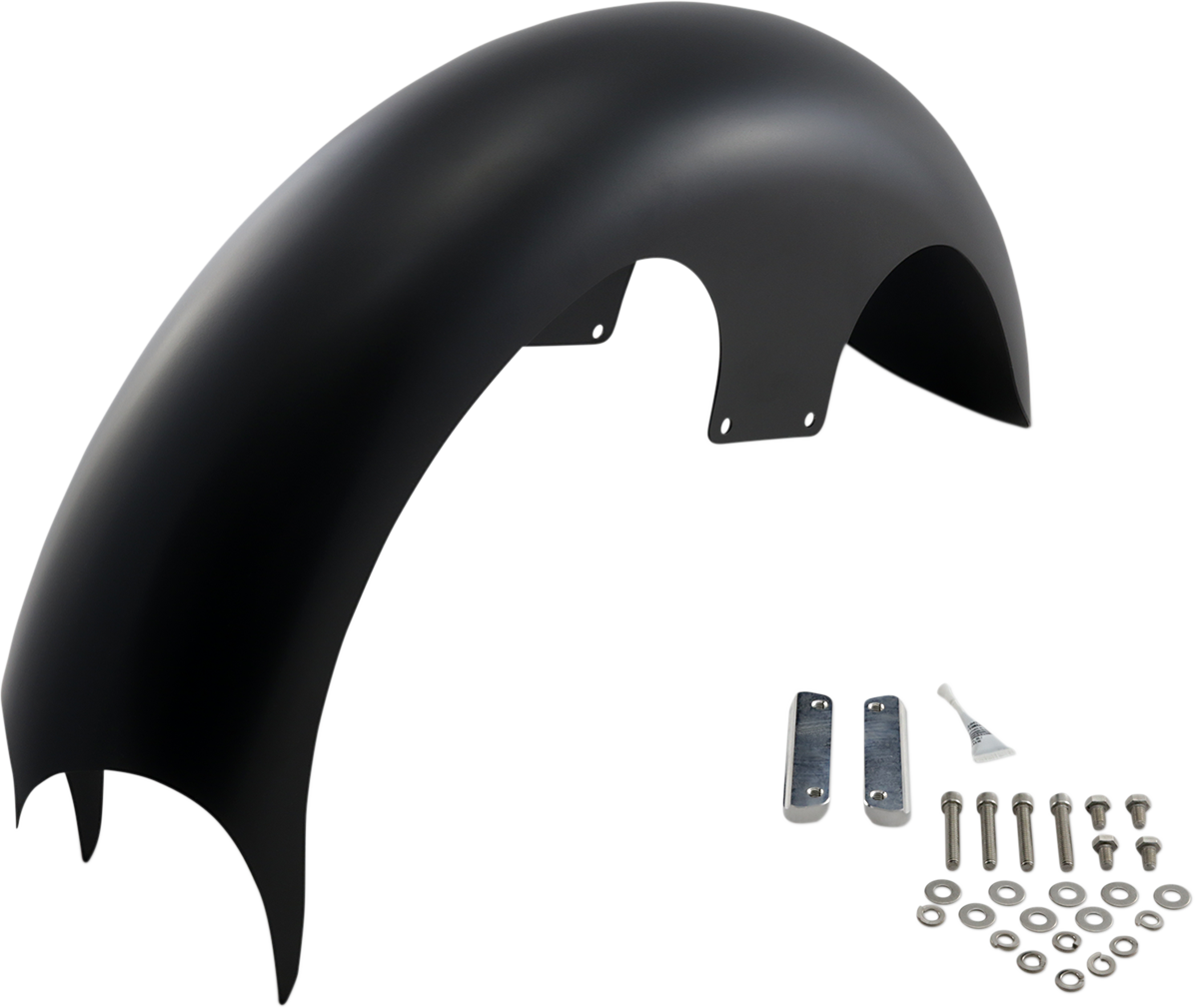 PAUL YAFFE BAGGER NATION Talon Front Fender - 23" Wheel - With Satin Adapters - Touring Models PYO:TALON23-14L-S