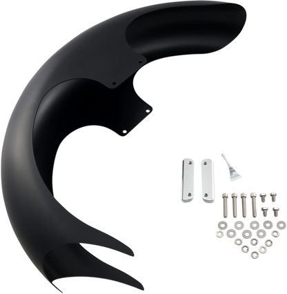 PAUL YAFFE BAGGER NATION Talon Front Fender - 23" Wheel - With Satin Adapters - Touring Models PYO:TALON23-14L-S