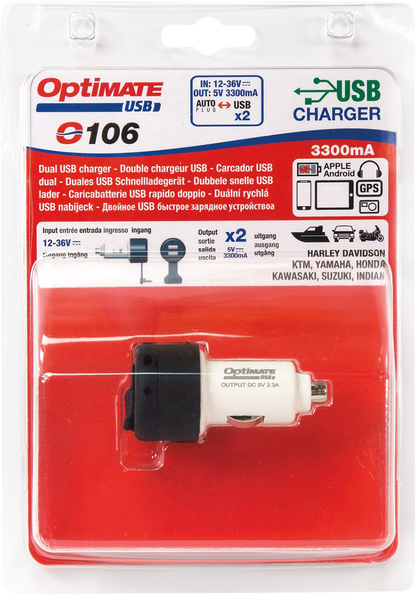 TECMATE Dual USB Fast Charger O-106