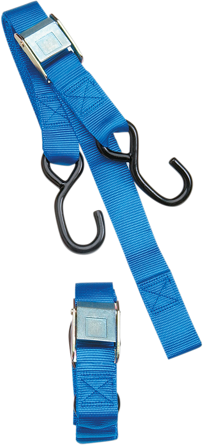PARTS UNLIMITED Heavy-Duty Cam Buckle Tie-Downs - 1-1/2" x 6' - Blue TD0020