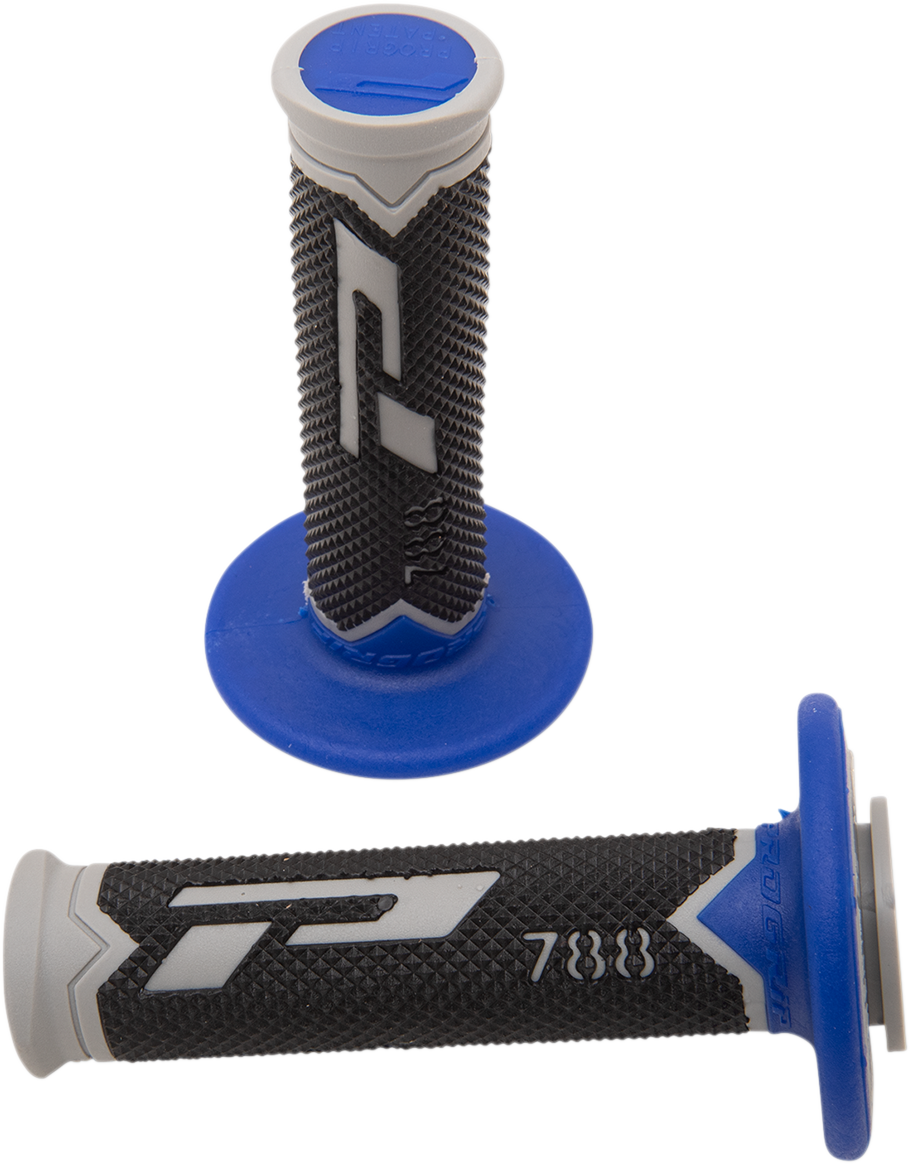 PRO GRIP Cross Triple Density 788 Grips - Gray/Blue/Black PA078800TGBL