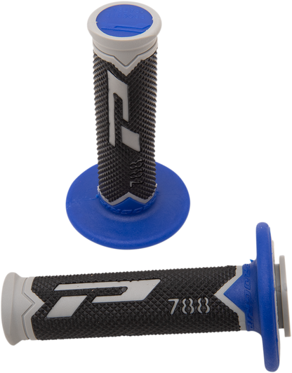 PRO GRIP Cross Triple Density 788 Grips - Gray/Blue/Black PA078800TGBL