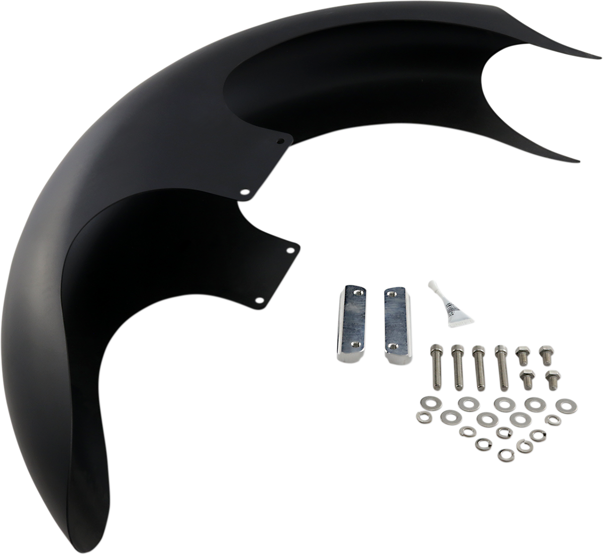 PAUL YAFFE BAGGER NATION Talon Front Fender - 26" Wheel - With Satin Adapters - Touring Models PYO:TALON26-14L-S