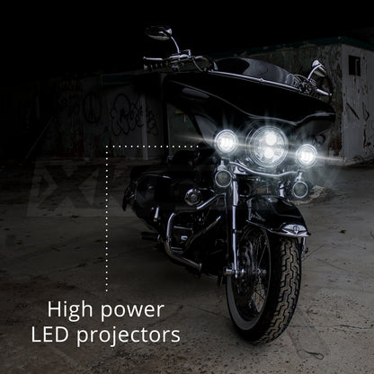 4.5" Lights Amber Halo Black