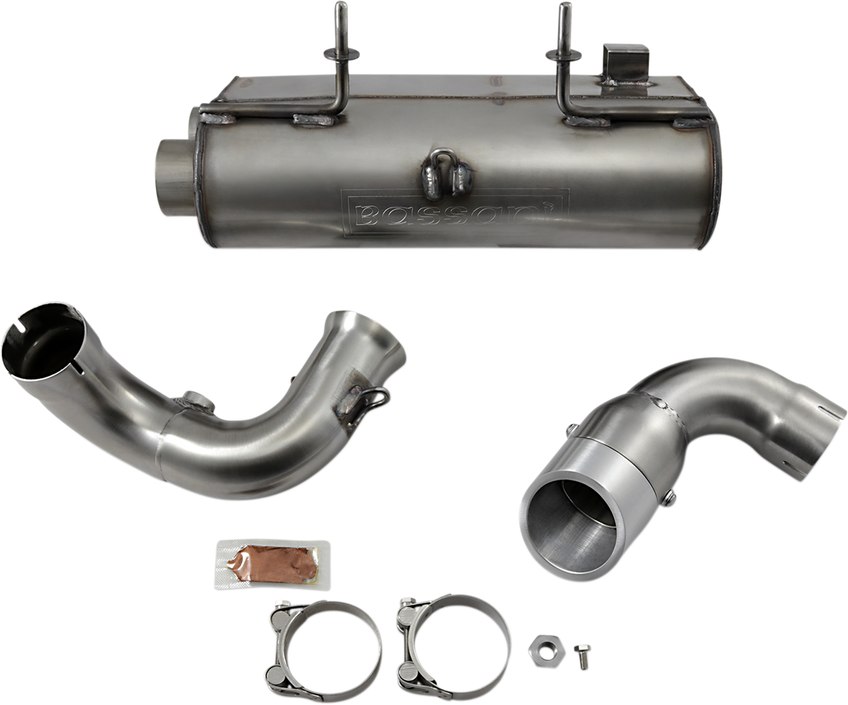 BASSANI XHAUST Muffler - Stainless Steel - RZR XP 900 6R9017