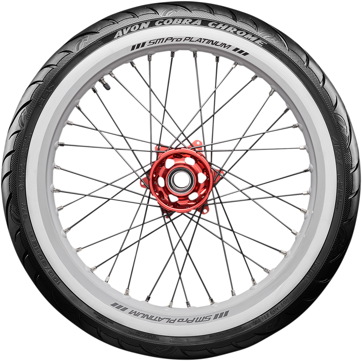 AVON Tire - Cobra Chrome AV91 - Front - MH90-21 - Wide Whitewall - 56V 640590