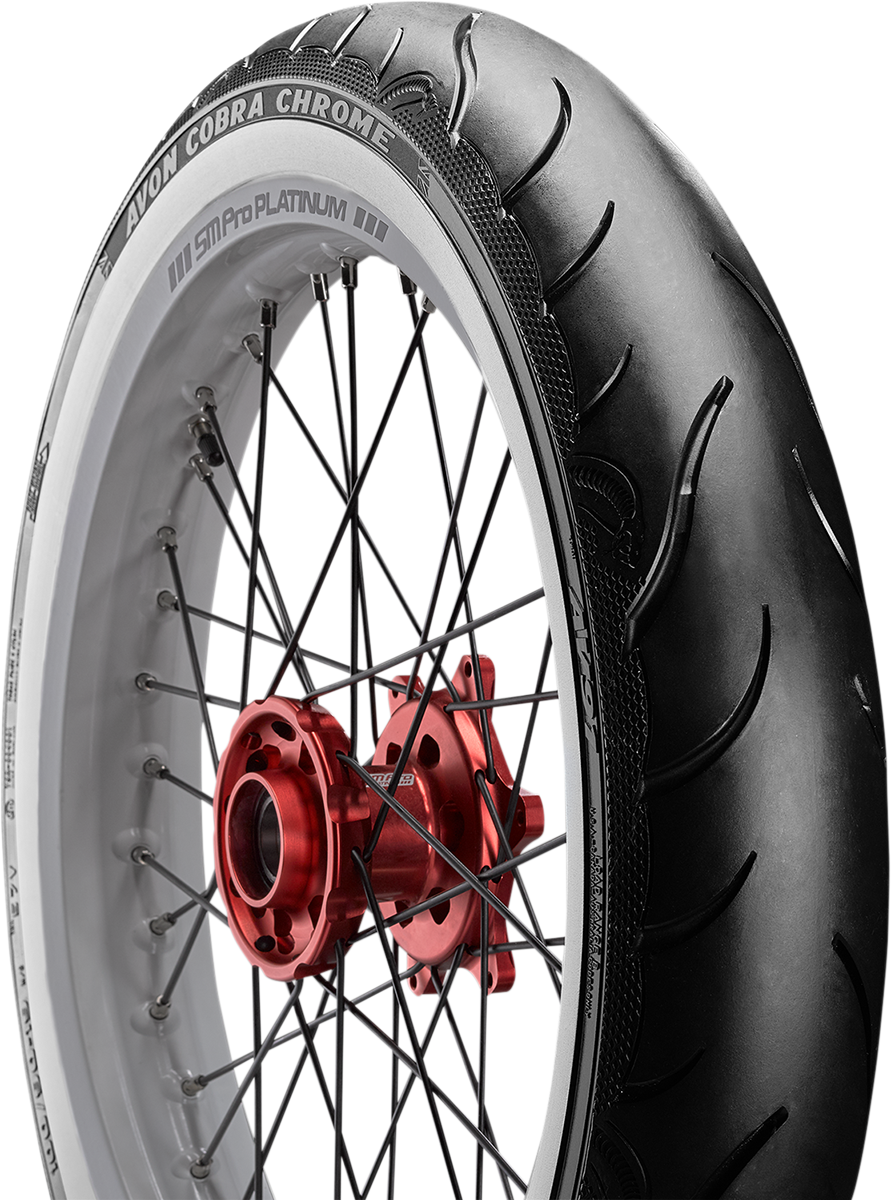 AVON Tire - Cobra Chrome AV91 - Front - MH90-21 - Wide Whitewall - 56V 640590