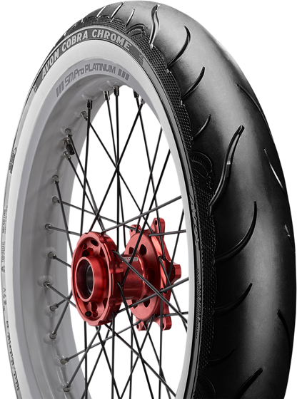 AVON Tire - Cobra Chrome AV91 - Front - 120/70-21 - Wide Whitewall - 68V 638157