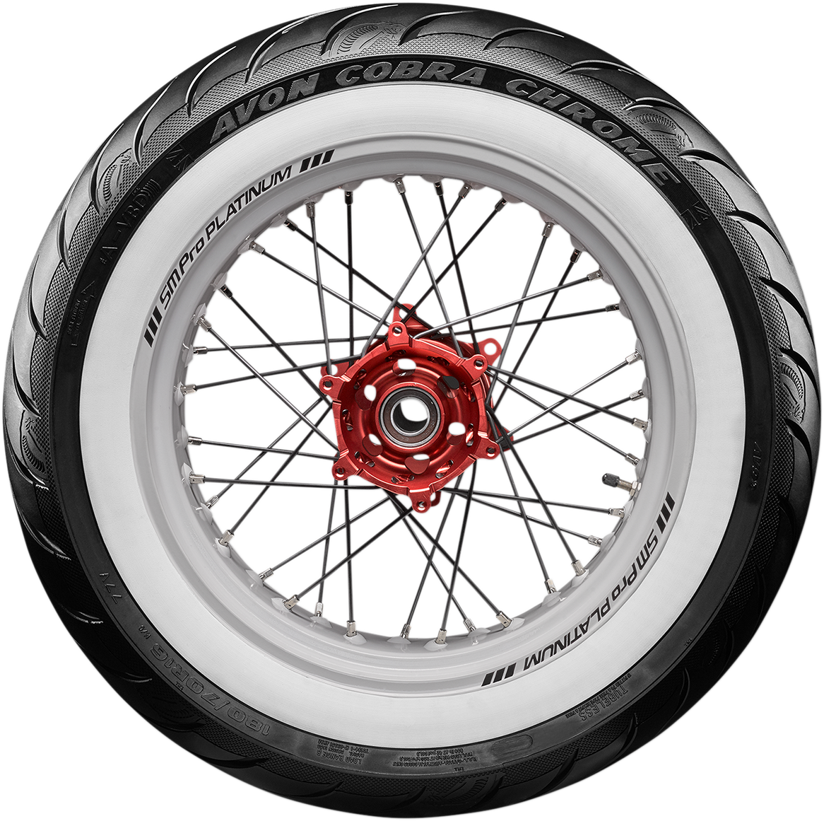 AVON Tire - Cobra Chrome AV92 - Rear - MT90B16 - Wide Whitewall - 74H 640577
