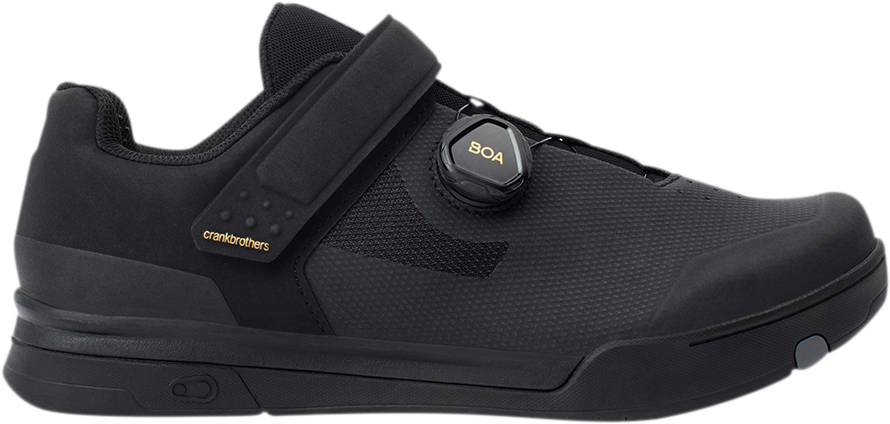CRANKBROTHERS Mallet BOA® Clip-In Shoes - Black/Gold - US 8 MAB01080A-8.0