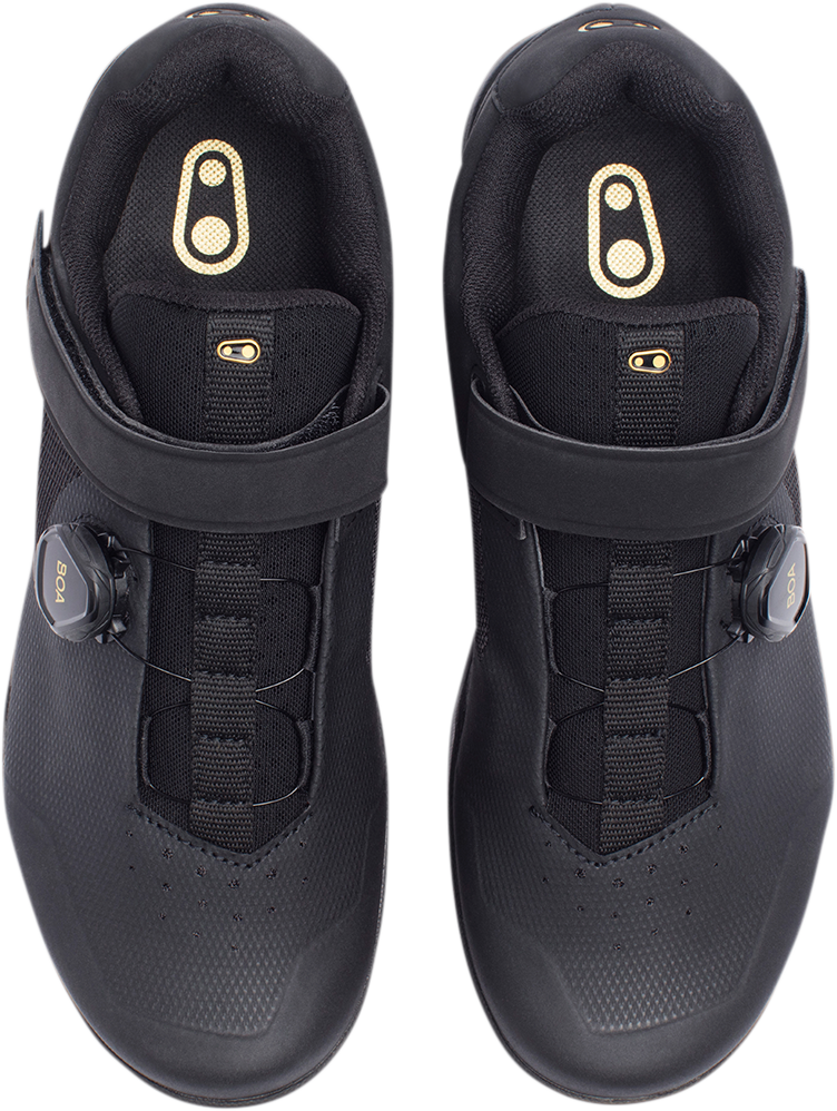 CRANKBROTHERS Mallet BOA® Clip-In Shoes - Black/Gold - US 8.5 MAB01080A-8.5