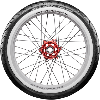 AVON Tire - Cobra Chrome AV91 - Front - MT90B16 - Wide Whitewall - 74H 640556