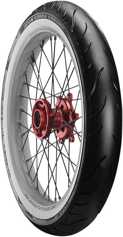 AVON Tire - Cobra Chrome AV91 - Front - MT90B16 - Wide Whitewall - 74H 640556