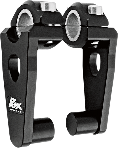 ROX SPEED FX Elite Pivoting Handlebar Risers for 7/8" and 1-1/8" Handlebars - 3-1/2" - Black 1R-P3SEK